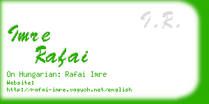 imre rafai business card